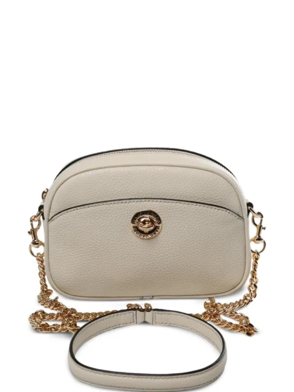Marc Jacobs Cream Leather Crossbody with Gold Chain